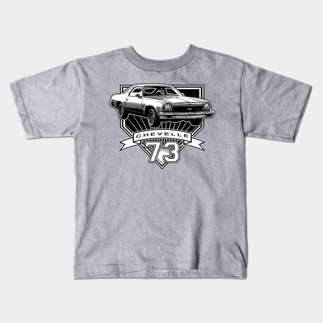 1973 Chevelle Kids T-Shirt by CoolCarVideos